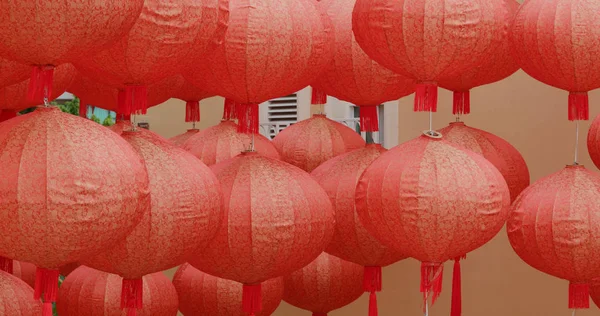 Çin Kırmızı Fener Dekorasyonu — Stok fotoğraf