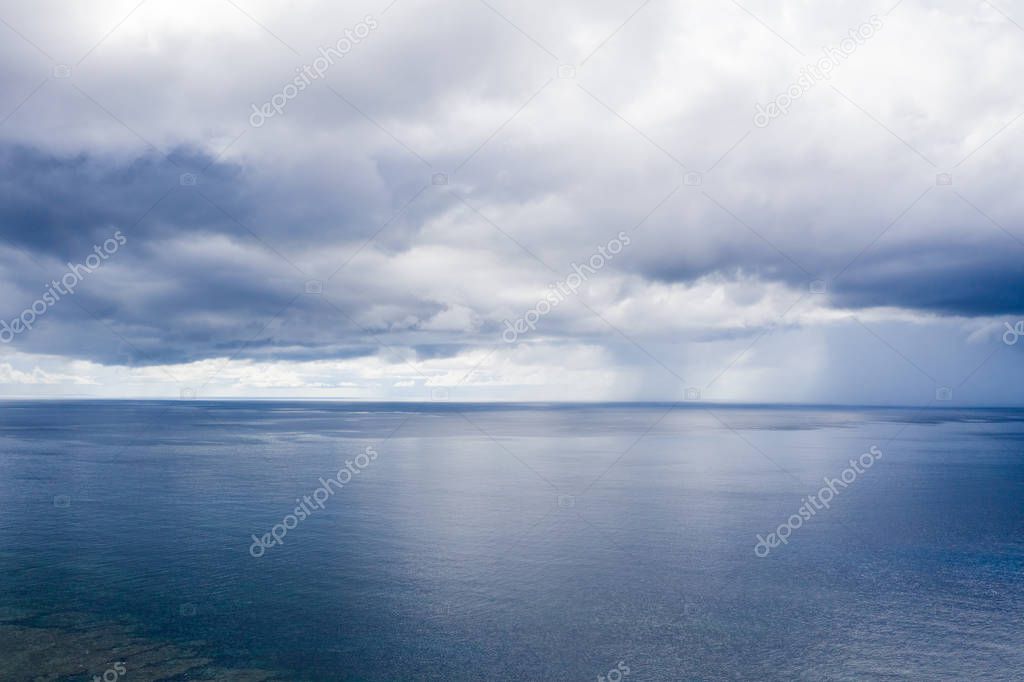 Cloud storm and sea