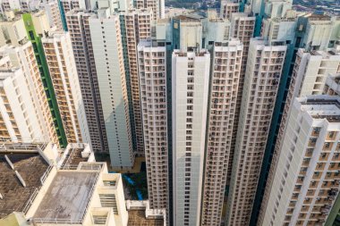 Tin Shui Wai, Hong Kong - 25 Ağustos, 2018: Hong Kong yerleşim bölgesi