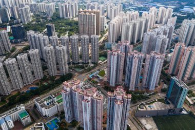 Tin Shui Wai, Hong Kong - 02 Eylül, 2018: Hong Kong konut yapı