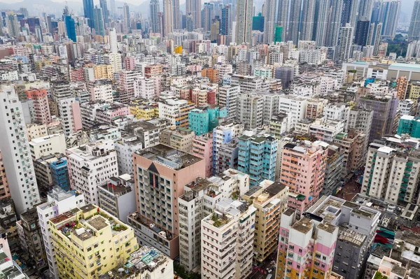 Πόλη Της Kowloon Χονγκ Κονγκ Αυγούστου 2018 Κάτοψη Της Πόλης — Φωτογραφία Αρχείου