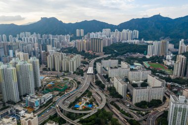 Kowloon Körfezi, Hong Kong 04 Eylül 2018:-Hong Kong şehir