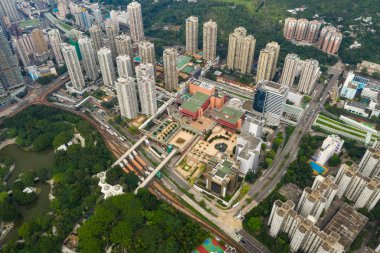 Tuen Mun, Hong Kong, 09 Eylül 2018:-Hong Kong cityscape