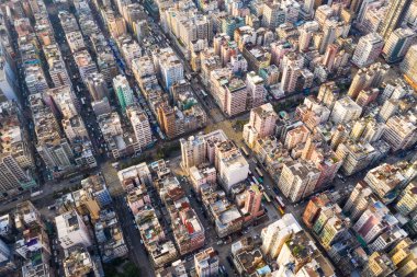 Sham Shui Po, Hong Kong, 11 Eylül 2018: Hong Kong binanın aşağı üst