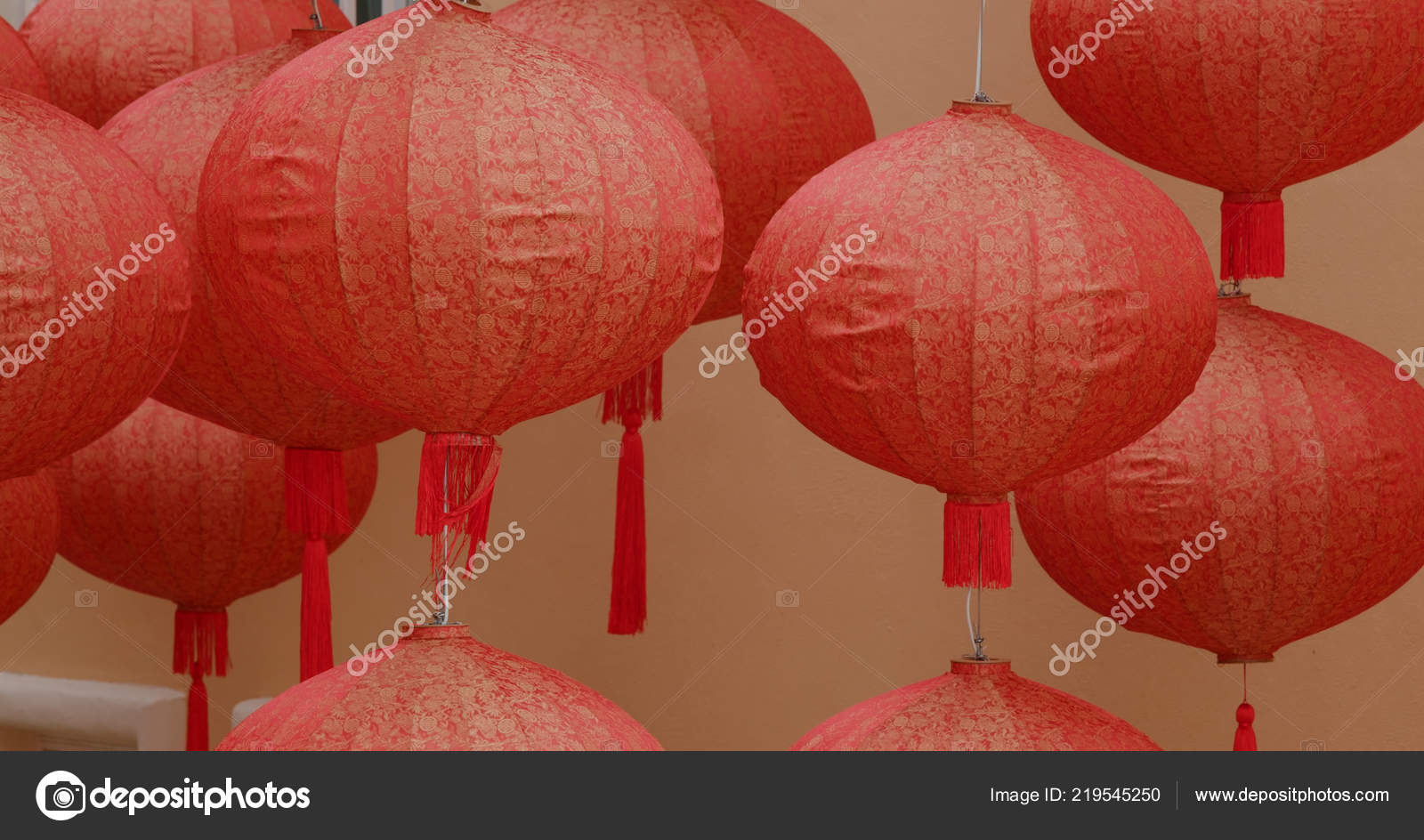 Traditional Chinese Lanterns Mid Autumn Festival Stock Photo C Leungchopan 219545250