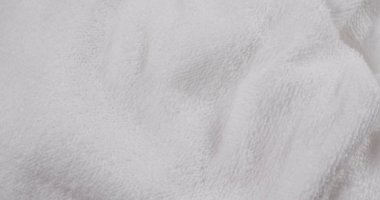 Beyaz havlu dokusuna yakın çekim