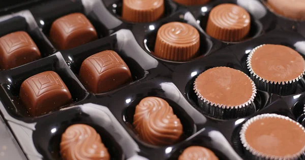 Primer Plano Caja Chocolate Mixto —  Fotos de Stock