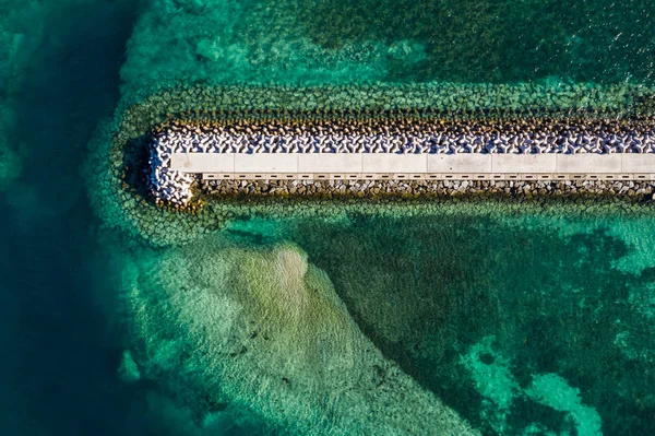 Drone Fly Lighthouse Sea — Stock Photo, Image