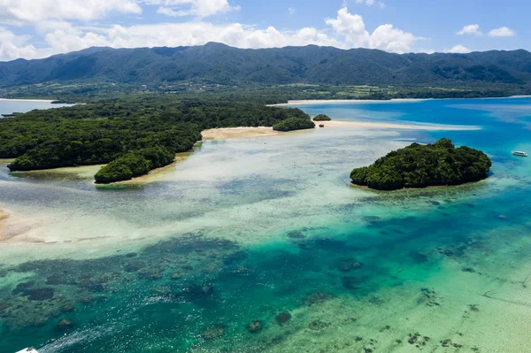 Letecký Veiw Kabira Zálivu Ishigaki Island — Stock fotografie