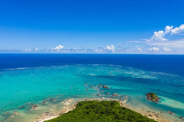 熱帯ラグーンの石垣島の空撮 — ストック写真