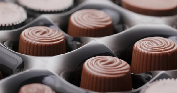 Close Saborosas Trufas Chocolate — Fotografia de Stock