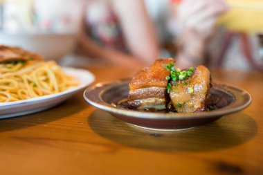 Okinawa domuz yağı yakın çekim