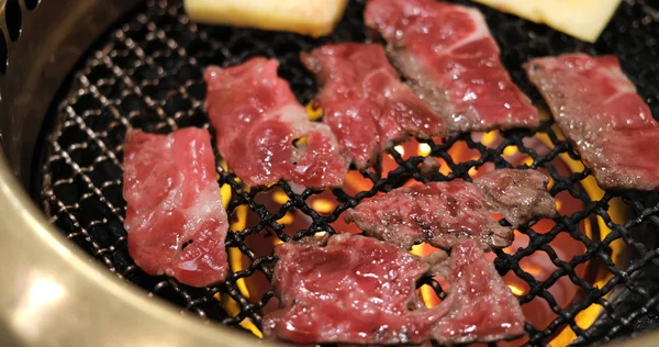 Carne Res Restaurante Barbacoa Japonesa — Foto de Stock