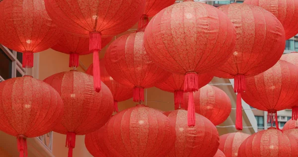 Lanterne Tradizionali Cinesi Rosse — Foto Stock