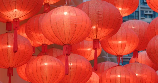 Decoración Linterna Roja China Para Año Nuevo Lunar — Foto de Stock