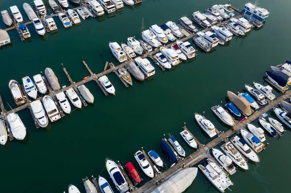 Tuen Mun Hong Kong September 2018 Taifun Schutz Mit Yachtbooten — Stockfoto