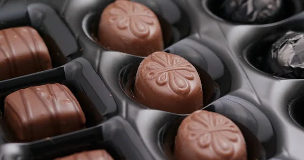 Close Van Lekkere Chocolade Truffels — Stockfoto