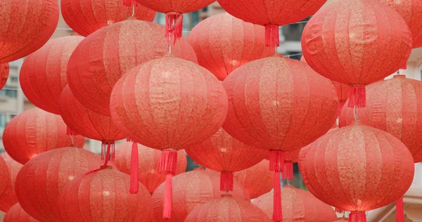 Las Linternas Rojas Tradicionales Para Nuevo Año Chino —  Fotos de Stock