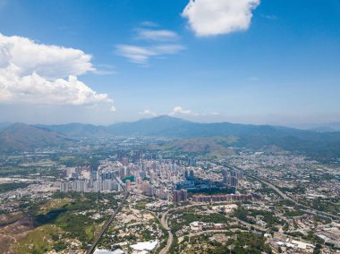 Tin Shui Wai, Hong Kong - 30 Mayıs, 2018: Hong Kong yerleşim bölgesi