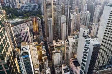 Sheung Wan, Hong Kong, 02 Ekim 2018:-Hong Kong şehir şehir