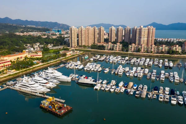 Tuen Mun Hong Kong September 2018 Typhoon Shelter Yacht Boat — Stock Photo, Image