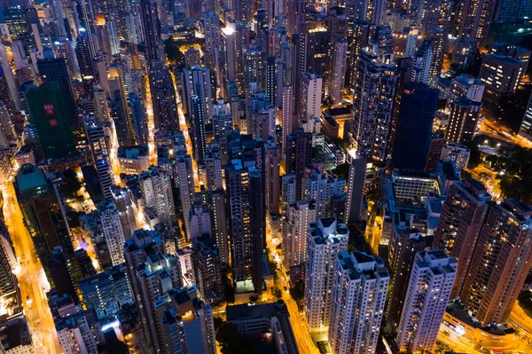 Sheung Wan Hong Kong Outubro 2018 Cidade Hong Kong Noite — Fotografia de Stock