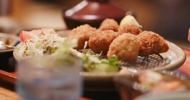 Japon ateş domuz pirinç yakın çekim