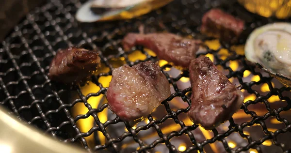 Мясо Говядины Японском Ресторане Барбекю — стоковое фото