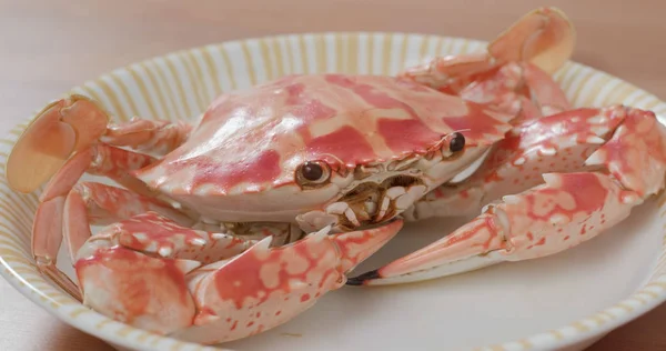 Steamed Flower Crab Plate — Stock Photo, Image