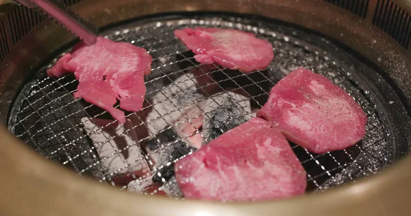 Гриль Говядины Японском Ресторане — стоковое фото