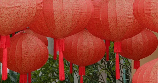 Traditional Chinese Red Lanterns Mid Autumn Festival — Stock Photo, Image