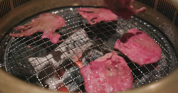 Carne Grelhada Restaurante Japonês — Fotografia de Stock