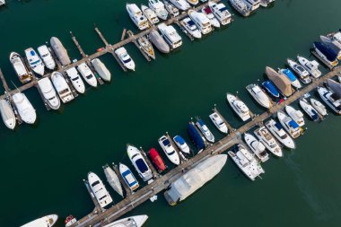 Tuen Mun, Hong Kong 27 Eylül 2018:-tayfun barınak Hong Kong Gold Coast