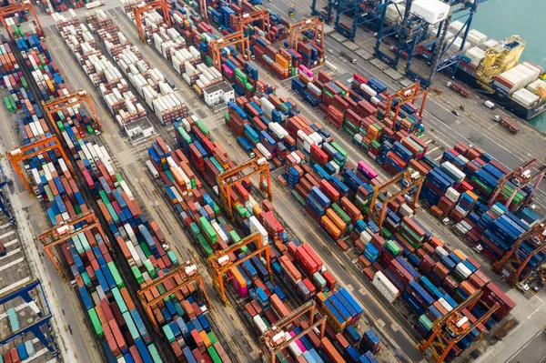 Kwai Tsing Hong Kong Oktober 2018 Kwai Tsing Containerterminals Hong — Stockfoto
