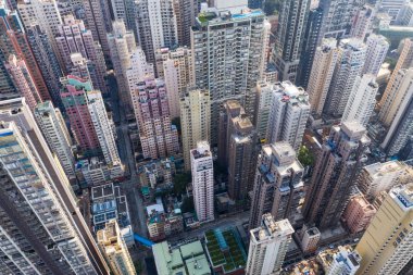 Sheung Wan, Hong Kong, 02 Ekim 2018:-Hong Kong kentsel şehir