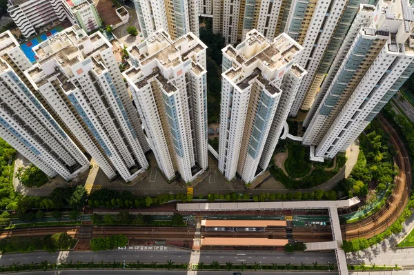 Tin Shui Wai Hong Kong Août 2018 Quartier Résidentiel Hong — Photo