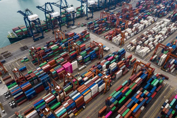 Kwai Tsing Hong Kong Oktober 2018 Kwai Tsing Containerterminals Hong — Stockfoto