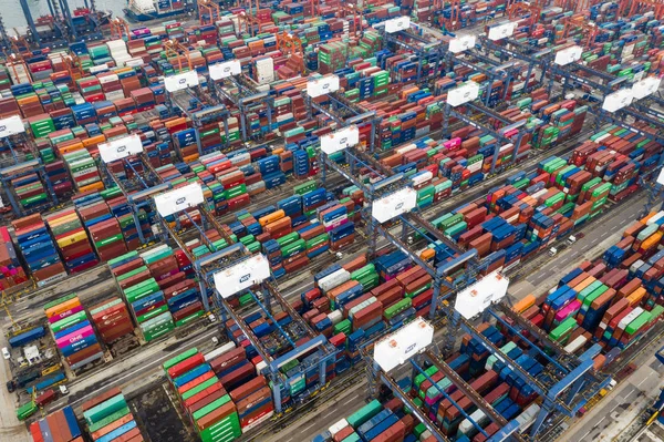 Kwai Tsing Hong Kong Oktober 2018 Kwai Tsing Containerterminals Hong — Stockfoto