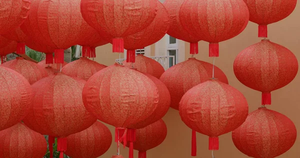 Traditional Chinese Red Lanterns Mid Autumn Festival — Stock Photo, Image