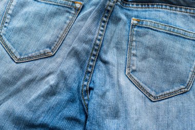 Mavi jeans doku yakın çekim