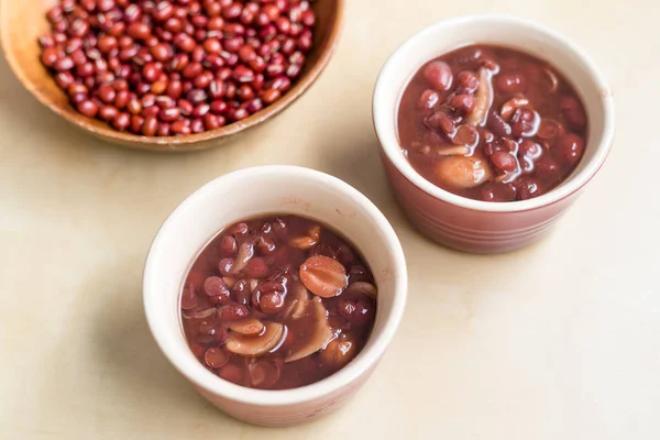 Primo Piano Della Zuppa Fagioli Rossi — Foto Stock