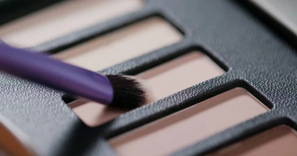 Palette Eye Shadows Makeup Brush — Stock Photo, Image
