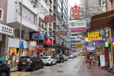 Tsim Sha Tsui, Hong Kong 17 Ağustos 2018:-Hong Kong sokak
