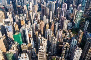 Sheung Wan, Hong Kong, 02 Ekim 2018:-Hong Kong kentsel şehir