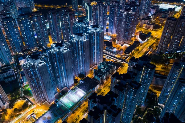 Shui Wai 2018 香港夜の住宅街 — ストック写真