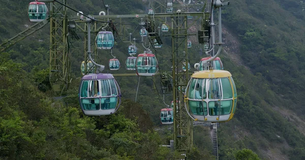 Wong Chuk Hang Hong Kong Outubro 2018 Teleférico Parque Oceânico — Fotografia de Stock