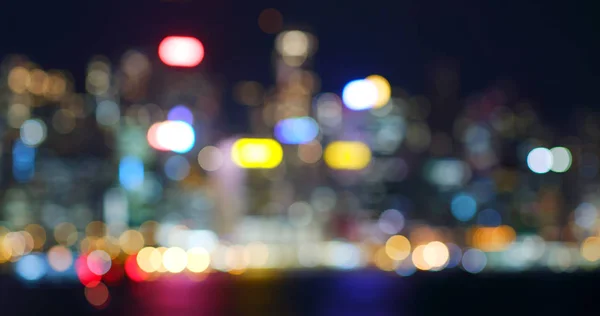 Stadtbild Nacht Unschärfe Ansicht — Stockfoto