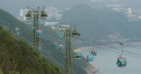 Wong Chuk Hang Hong Kong Outubro 2018 Teleférico Parque Oceânico — Fotografia de Stock