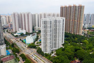 Tin Shui Wai, Hong Kong, 26 Ağustos 2018: Hong Kong Binası
