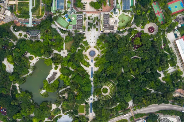 Tin Shui Wai Hong Kong Septiembre 2018 Parque Jardines Hong — Foto de Stock